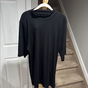 Torrid Black Ribbed Turtleneck Top